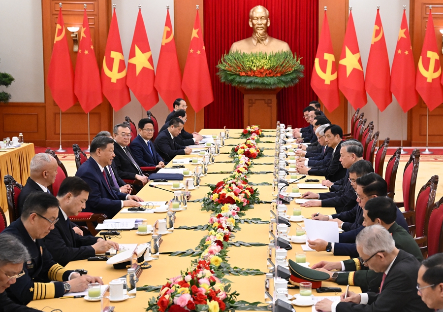习近平同越共中央总书记苏林举行会谈(图3)
