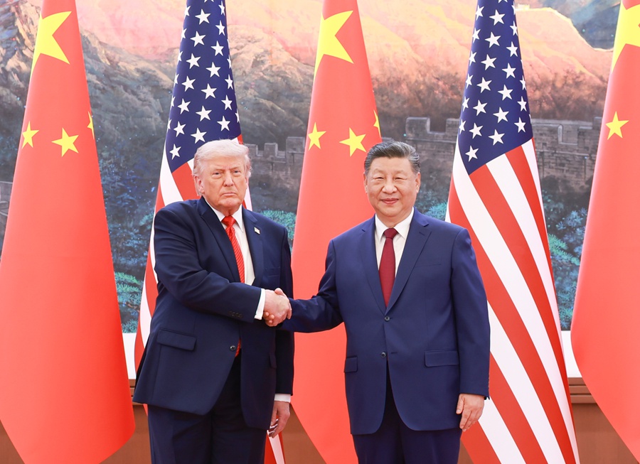习近平同美国总统特朗普会谈(图1)