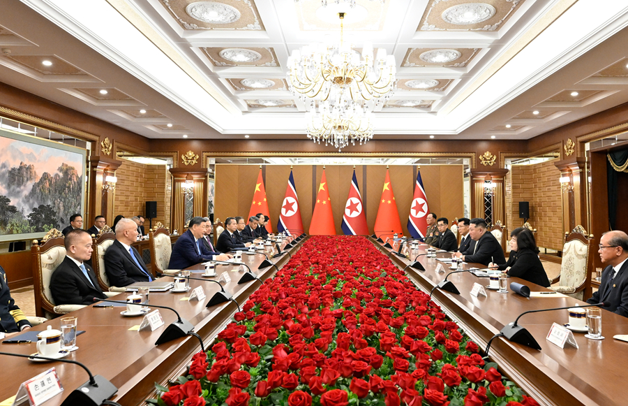 习近平同金正恩举行会谈(图4)