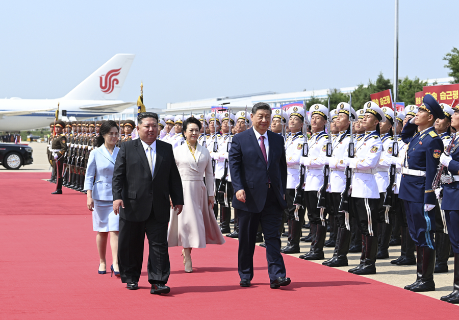 习近平出席金正恩举行的欢送仪式(图2)