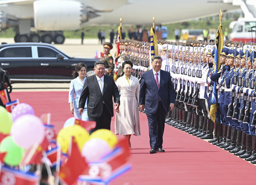 习近平出席金正恩举行的欢送仪式(图3)