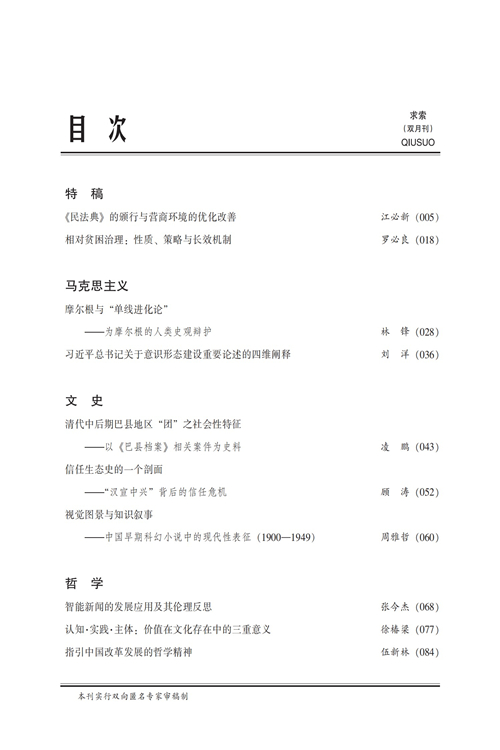 《求索》2020年第6期公开出版 (图3)
