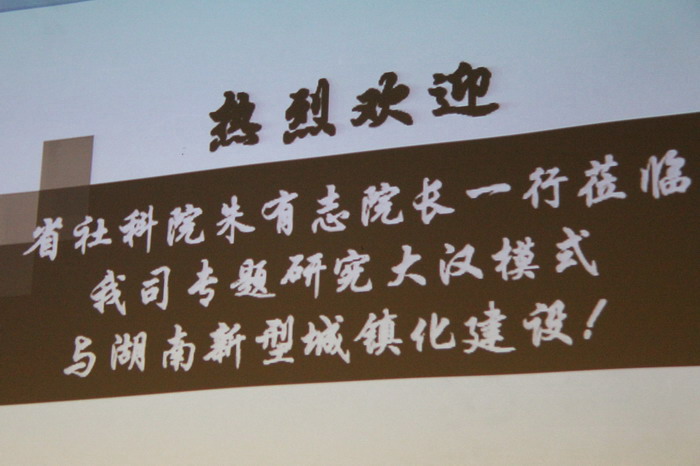 朱有志院长一行到大汉集团专题研究大汉模式与湖南新型城镇化建设(图1)